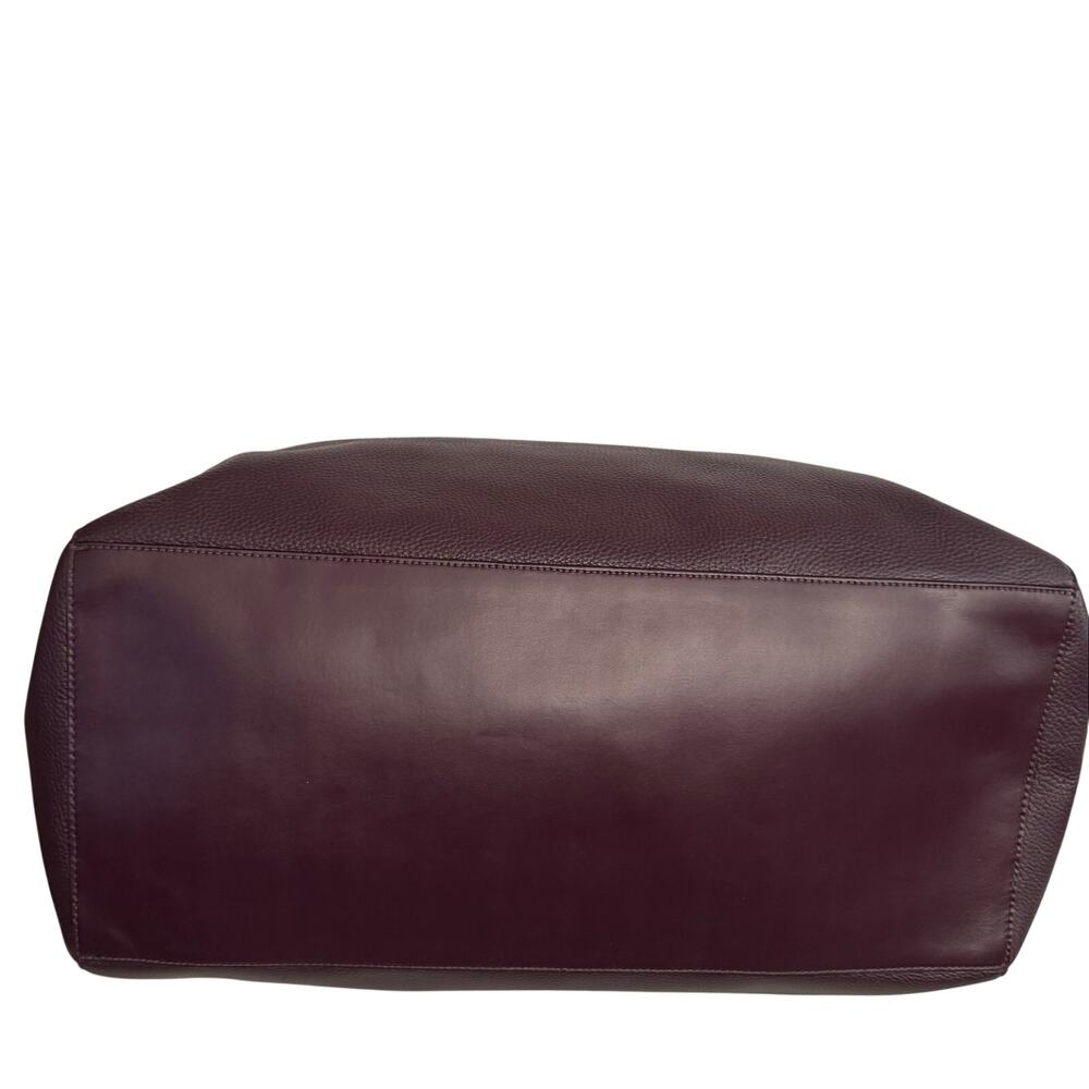 Kate Spade Filipa Mahogany Pebbled Leather Weekender Duffel Travel Bag - Picture 15 of 16